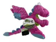 GoDog NEW Large 12" Dragon Chew Guard Squeaker Plush Snuggle Fetch Dog Toy
