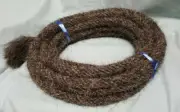 Mane Horse Hair Mecate 22 feet long, 1/2" diameter, Solid Gray