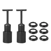 8pcs E14 Socket Ring Removal Tool T Type with Lamp Shade Socket Rings Black