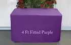Trestle Table cover tablecloth Fitted Purple 4 foot market folding exhibition