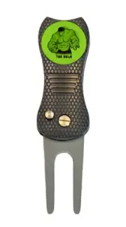 Incredible Hulk Marvel Golf Ball Marker + Switchblade Divot Tool