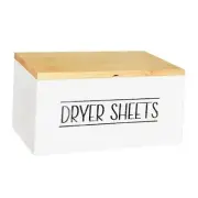 Hinged Lid Dryer Sheet Holder, Wooden Dryer Sheet Container, Dryer Sheet
