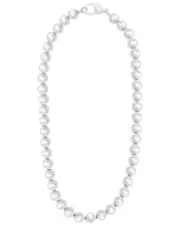 Italian Silver Bead Necklace