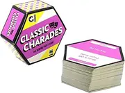 Ginger Fox Classic Charades Card Games | Family Mime Fun for Parties and Get-Togethers | Quick-Play Clue Giving Acting Entertainment for Ages 12 and Over | Travel-Sized On-The-Go Guessing Activity