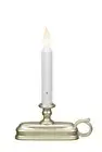 Xodus Innovations LED Window Candle with Dusk-to-Dawn Sensor Pewter White
