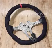 FLAT Full Alcantara Red Stripe M Stitching Steering Wheel for BMW M5 M6 F10 F12 (for: BMW)