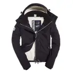 【28賣場】全新極度乾燥SUPERDRY 三拉鍊夾克外套女生戶外防風防水衝鋒衣（黑色）