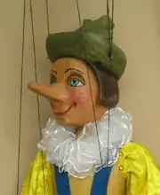 PINOCCHIO - wooden marionette, 20 inches tall, handmade from CZECH REPUBLIC