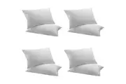 4x 2pc Royal Comfort Duck Feather & Down Cotton Bedding Pillow 50x75cm White