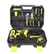 DNA MOTORING TOOLS-00019 Yellow 46 PCs 18V Cordless Drill Driver Bit Set w/Ch...