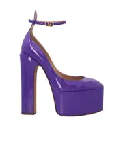 Valentino Tan-Go VLogo Plaque Platform Pumps 39,40 Multicolor