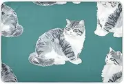 Cute Cats Teal Extra Large Resuable Changing Pad Covers Water Resistant Sheet Cover Underpads Skin-Friendly Bed Liners for Infant Baby 52" L x 34" W