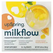 UpSpring, Milkflow Drink Mix, Orange Mango, 16 Packets, 10 g Each