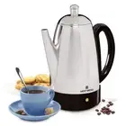 54159 Classic Stainless Steel Electric Coffee Percolator with Heat Resistant ...