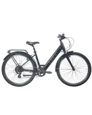 Pedal Lightning PLUS 27.5" Step Through Electric Hybrid Bike Pearl Black
