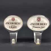 Vintage Jacob Best Light Beer Tap Handles Narrow and Wide Version NOS Dorette Co