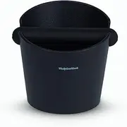 Coffee Knock Box for Coffee, ABS Coffee Grind Knock Box, Shock-Absorbent Durable Coffee Espresso Knock Box Dump Bin Grind Waste Removable Detachable Knock Bar and Non-Slip Base Colors (Black)