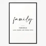 [Namly Design] Personalised Poster - Family Forever