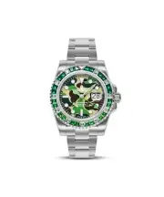 A BATHING APE Men's Quartz BAPEX Green CAMO CRYSTAL STONE 1K20187304 NEW