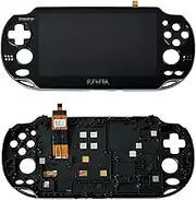 Rinbers® BLACK LCD Screen Display Touch Panel Glass Digitizer Assembly with Frame Combo for Playstation PS Vita PSV PCH-1001 PCH-1101