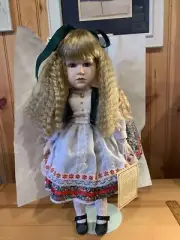 Dynasty Doll Collection Porcelain Doll 17" Gretchen German Dress