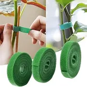 3 Rolls Green Plant Tie Tape, Nylon Stretch Tie for Climbing Plants, Heavy Duty Garden Plant Ties for Support, 2M x 1CM Reusable Garden Twine & Twist Ties for Trees, Vines, Flowers