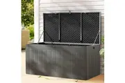 Gardeon Outdoor Storage Box 830L Container Lockable Garden Bench Tool Shed Black