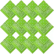 [Suhine] 12 Pcs Bandanas Bulk 22 x 22 Inch Large Bandana Headband Paisley Cowboy Bandana Scarf Handkerchief for Women Men