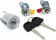 Left Right Door Lock Ignition Lock Cylinder Key Set, for Isuzu, Lock Door Ignition Barrel