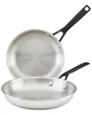 KitchenAid 5-Ply Clad Stainless Steel Induction Frying Pan Set
