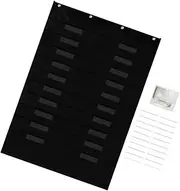 Veemoon Wall Mount File Organizer Over the Door Hanging Pouch for Classroom Office Generous Capacity Folder Storage with Pockets Design for Documents Magazines Sleek Black Finish