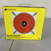 CORSAIR ML140 LED ELITE Red Premium 140mm PWM Magnetic Levitation Fan - White