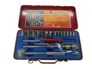 NOS! VINTAGE 21-pc. 1/4” & 3/8” DRIVE SAE SOCKET SET, JAPAN