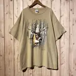 ☮️HIPPIE ONLINE SHOP☮️ 古著動物TEE 美式 休閒 寬鬆 魚 鹿 大地色 紫色 綠色