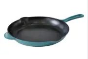Blue 12in Fry Pan Enamel Cast Iron m13