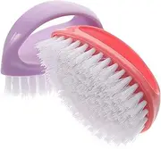 Healvian Nail Dust Brush Set 2pcs Fingernail Cleaning Brush Nail Supplies for Manicure Pedicure