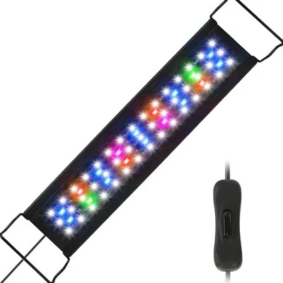 Aquarium Light, 20W RGB Full Spectrum Fish Tank Light, Super Slim Fish Tank