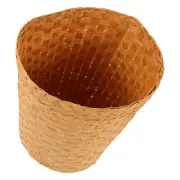 Wicker Waste Basket Bamboo Storage Rattan Handwoven Trash Can