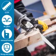 12X Reciprocating Saw Blade Set 6/9" Cutting Recip Sabre Blade for Cutting-·