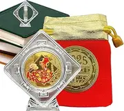 Chinese New Year Commemorative Coin, Collectible Coin, Souvenir Coin with Display Stand and Bag, Metal Commemorative Coin, Collection Decoration for r