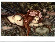 Amy Brown FAERY AND GOBLIN Fairy Print Fairies 1998 OUT OF PRINT! RARE!