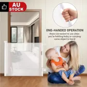 140CM Retractable Baby Safety Gate for Stairs Doorways Dog Pet Fence