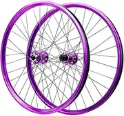 ZECHAO 26 27.5 29IN Bike Wheelset,32H Spokes Quick Release Six Nail Disc Brake 7-12 Speeds Mountain Bike Wheel for 1.5-2.8in Tires Wheelset(Purple-B,26inch)