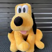 Disney Store Yellow Plush Disney Store Pluto Sitting Stuffed Animal Toy 13 in