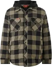 [Hard Yakka] Men's Heritage Quilted Flannel Hooded Shacket