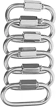 6pcs Stainless Steel Connection Buckle Threaded Link Connectors Stainless Steel Link Connectors Locking Link Connectors Link Connectors Metal Chain Connector Link Chain Quick Link