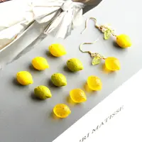 在飛比找蝦皮購物優惠-喵喵2023 捷克進口琉璃水果清新黃檸檬玻璃吊墜DIY手工飾
