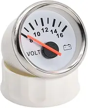 52mm Voltmeter for Boat Marine Car Voltage Volt 0-190ohm Fuel Water Level Meter Pointer Level Gauge Oil Tank Level Indicator Voltmeter(Voltmeter)