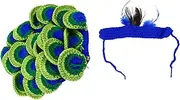 VALICLUD Elegant Peacock Baby Photo Costumes Soft Elastic Headband Skin-safe Fleabag for Baby