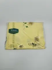 Vtg Twin Fitted Sheet DAISY Wamsutta 39" x 75" Lustercale 100% Percale Yellow